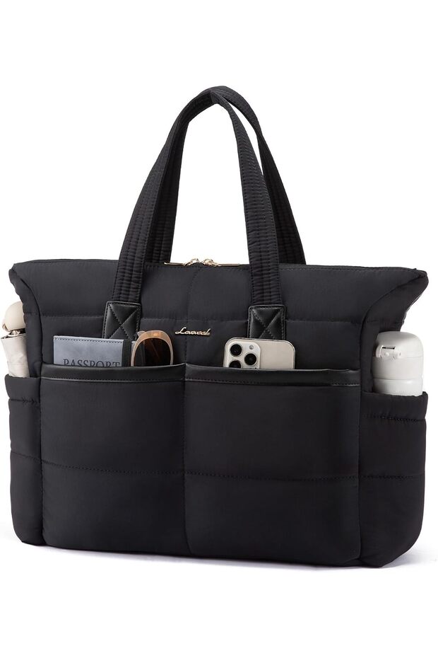 Tote Bag for Women,Lightweight Puffy Tote Bag with Large Capacity,Casual Teacher Nurse Work Travel laptop Tote Bags