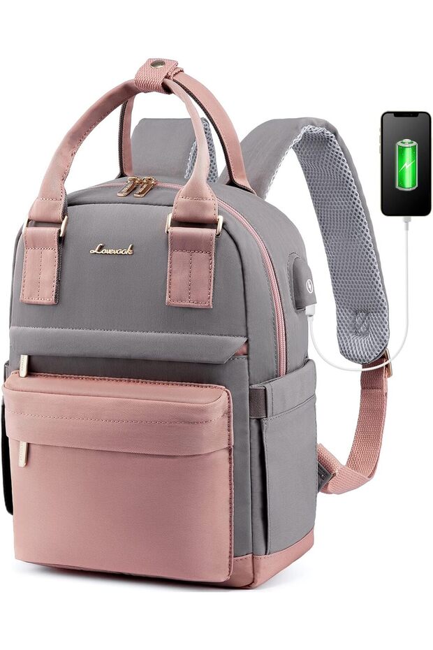 Mini Backpack for Women Stylish Waterproof Backpack Purse with USB Port, Cute Bookbag for College School Travel