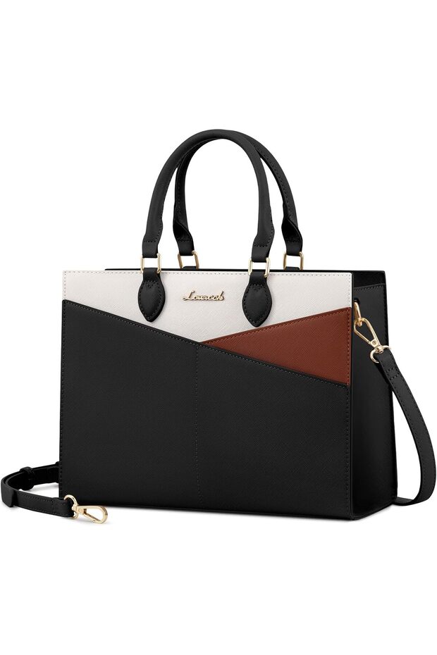 Purses for Women,Satchel Handbags Tote Bag, Black Pu Leather Shoulder Crossbody Top Handle Purse with Zipper