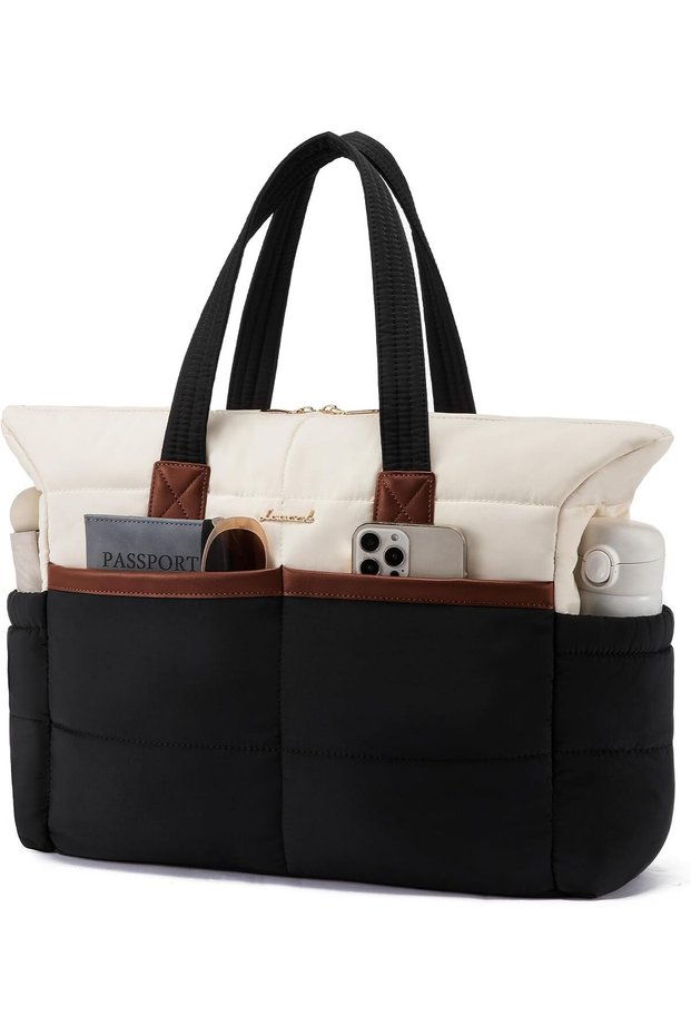 Tote Bag for Women,Lightweight Puffy Tote Bag with Large Capacity,Casual Teacher Nurse Work Travel laptop Tote Bags