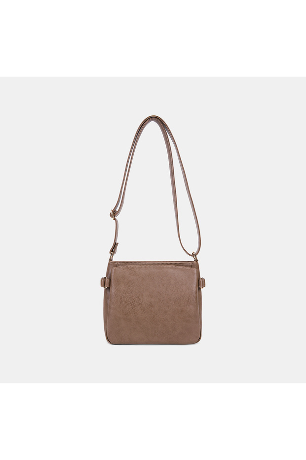Women's Mink Zippered Multi-Compartment Crossbody Bag