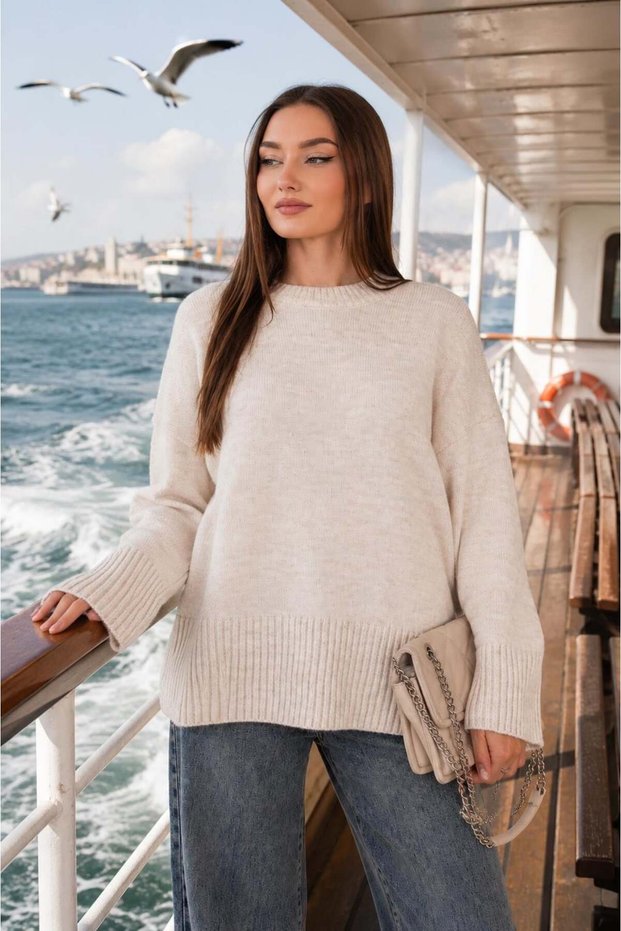 Women's Spanish Sleeve Knit Sweater Cty-Şml-265029