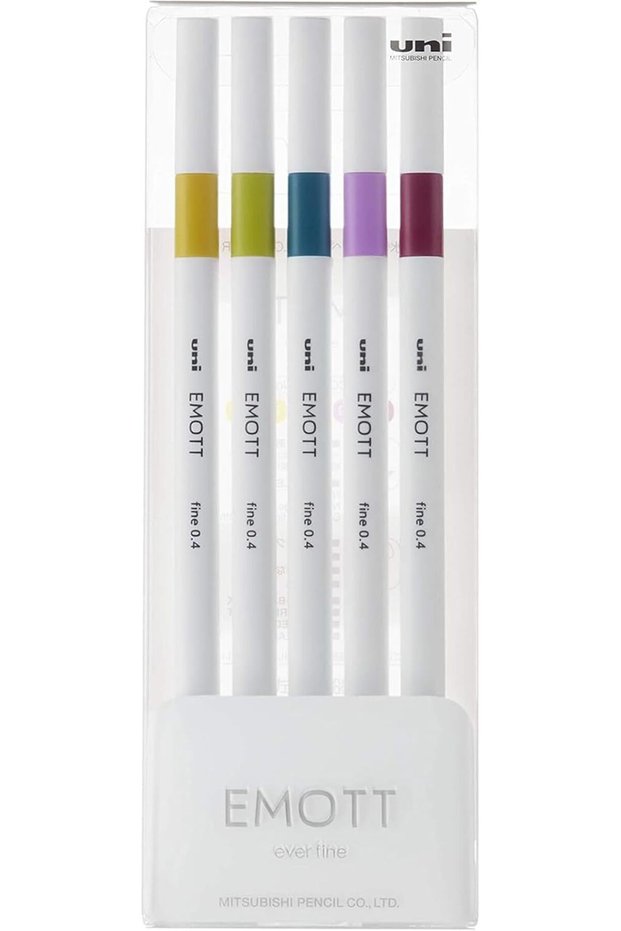OSAMA Emott Fineline Markers, Assorted 5 Pack