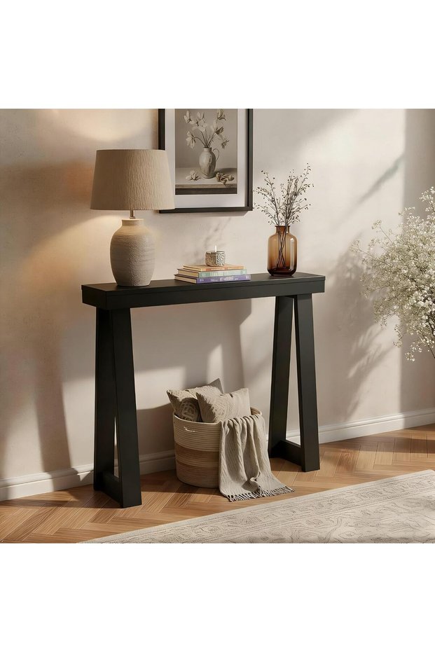 92cm Sofa Table, Narrow Console Table for Entryway, Behind Couch, Hallway & Foyer, Simple to Assembl