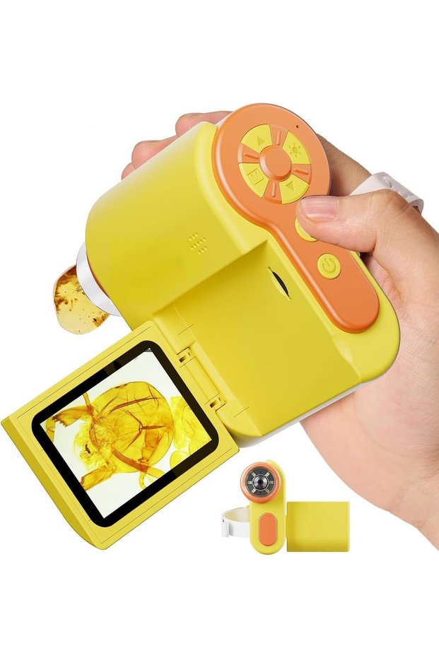 1000X Handheld Microscope: [3-in-1] [Easy and Fun] 4K 2" Portable Handheld Microscope Miniscope, Poc