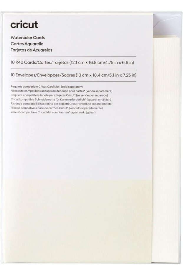 بطاقات ألوان مائية بيضاء R40(10)
