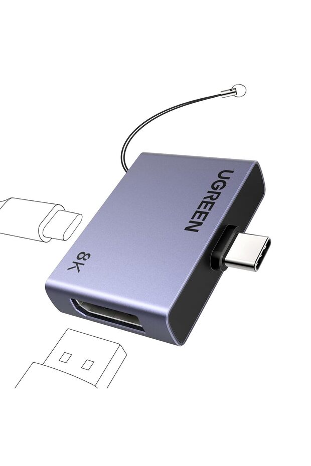 كابل USB-C إلى DP 1.4 بدقة 8K وشحن سريع بقدرة 100 واط متوافق مع iPhone 17