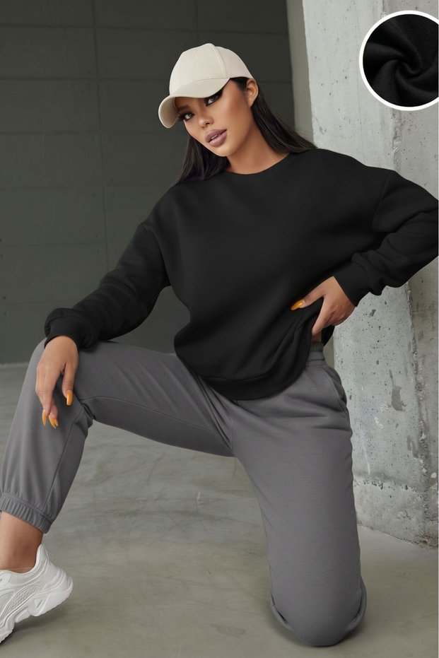 Women's Crew Neck Sweat 3 Thread Tracksuit Set