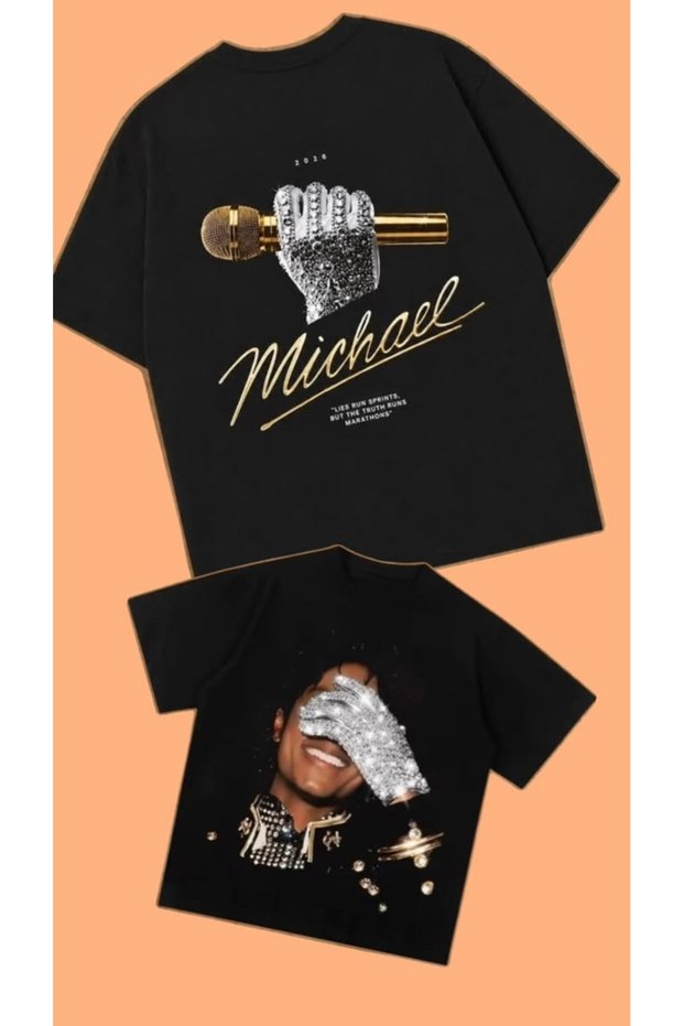 Michael Jackson Printed Oversized Cotton T-shirt