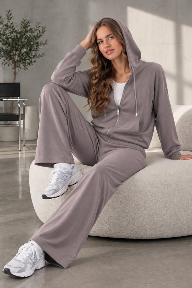 Modal Fabric 0Ysho Wide-Leg Top and Bottom Set