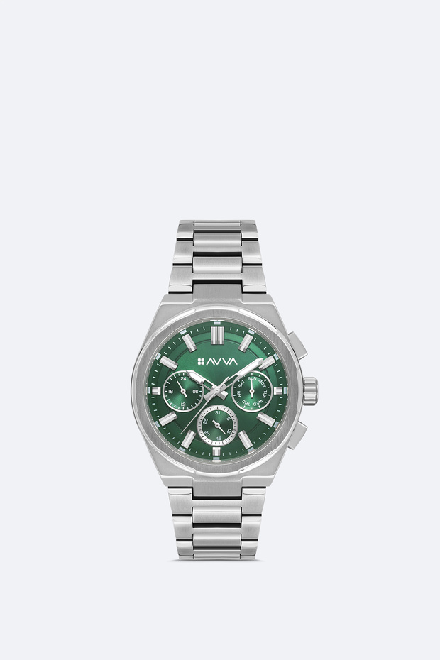 Men's Silver-Colored Metal Watch B009045