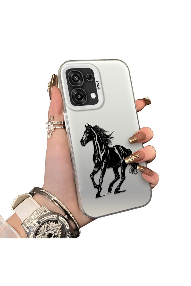 OPPO A6 Pro 4G-Compatible Silicone Hard-Edge Back Case with Patterned Design for Couples