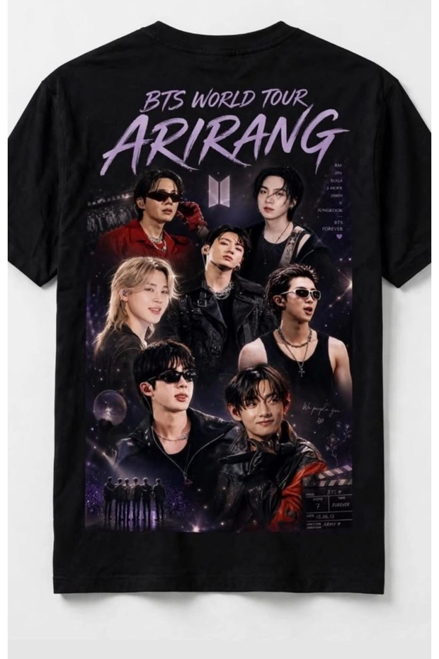 BTS Arirang-Printed Oversized Cotton T-shirt