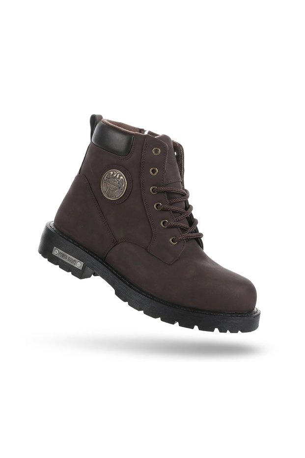 Forza 2715 Coffee-Colored, Cold-Resistant, Fur-Lined, Comfortable Casual Men's Boots