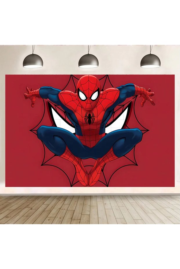 other 1pcs background Mask Spider Hero Birthday Party Supplies Tableware Kit Plates Cups Tabl