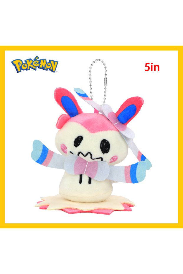 Sylveon Mimikyu Eevee Plush Keychain Mimikyu Cos Eeveelution Vaporeon Glaceon Umbreon Pendant