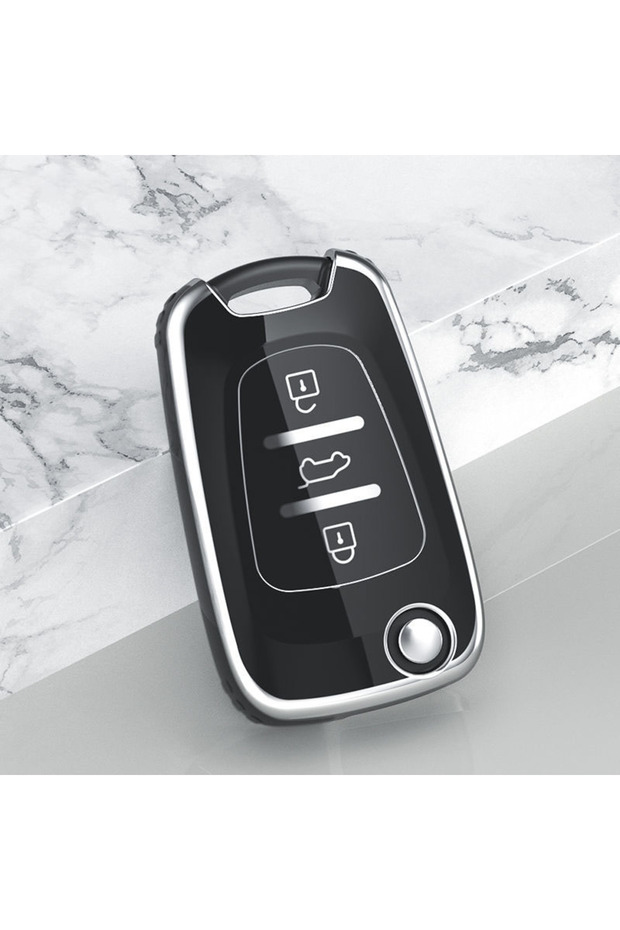 SE XD03 Black Soft TPU Car Flip Key Case Cover for Hyundai I20 I30 IX20 IX35 Elantra Accent Car Key