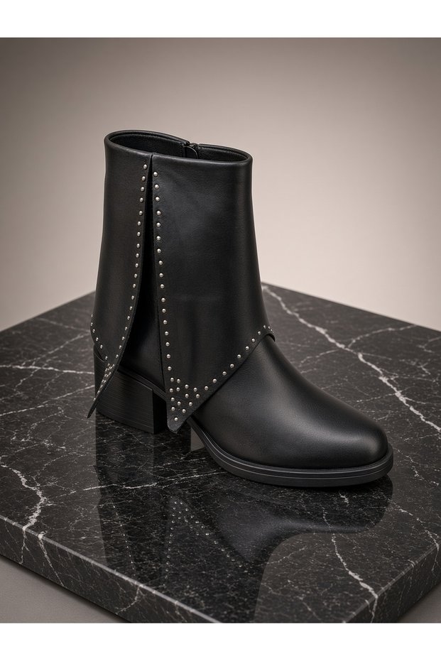 -Heeled Boots – Available in Suede and Leather, 5 cm Heel, Stylish and Comfortable