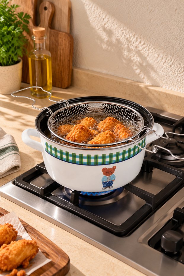 Harmony Enameled 3-Piece Frying Pan Set, 3.5 Liters
