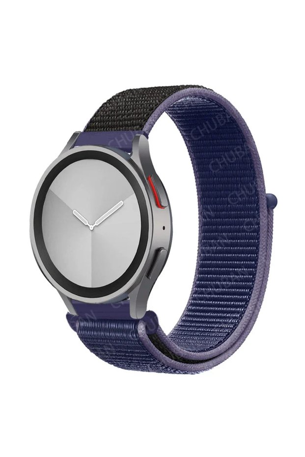 20mm watch band 43 midnight blue Nylon loop Band For Samsung Galaxy Watch 7 FE 6/5/pro/4/Classic/act