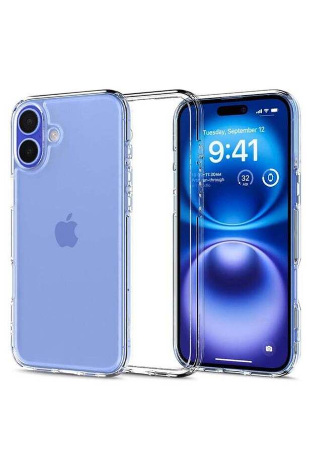 غطاء شفاف لهاتف iPhone 16، غلاف خلفي رقيق للغاية من السيليكون مقاوم للصدمات، حماية شفافة