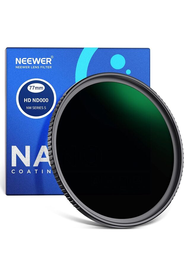 فلتر ND بحجم 77 مم، ND1000، 10 درجات، فلتر كثافة محايدة متعدد الطبقات، طلاء نانو، زجاج بصري عالي الدقة، مقاوم للماء.
