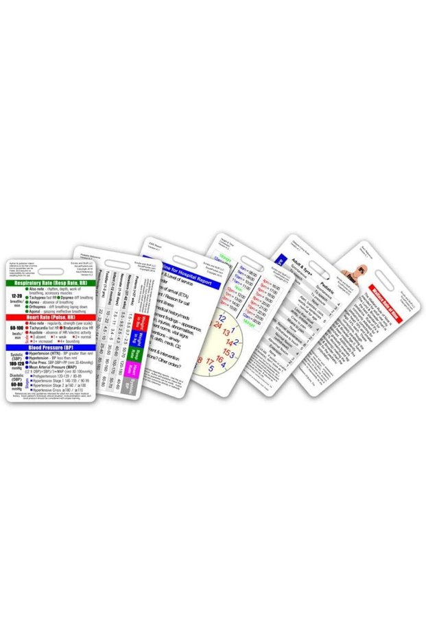 Mini EMT/First Responder Vertical Badge Card Set - 6 Cards