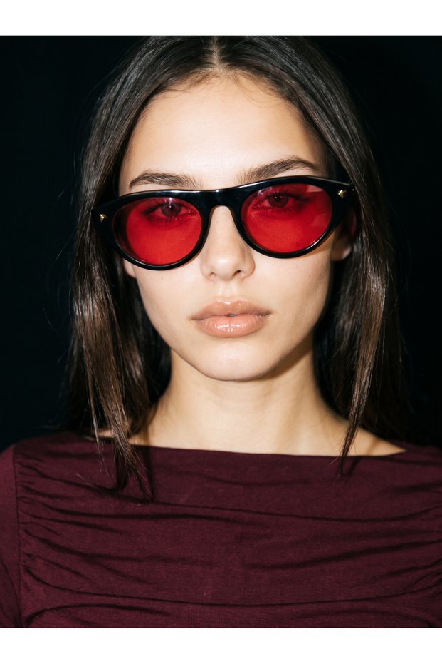 Marbling Black Red Circadian Balance Glasses