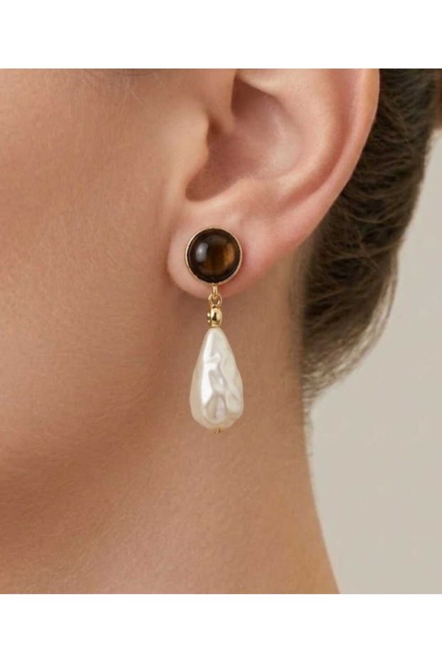 Vintage Teardrop Pearl Lightweight Earrings, 5 cm