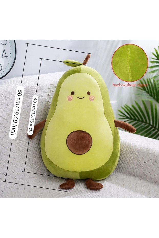 50cm Stuffed Fruit Avocado Doll Green Giant Avocado Plush Toy Soft Doll Big Sleeping Pillow Birthday