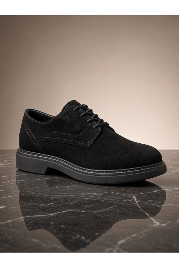 Kemal Aygün-Libero Genuine Leather Suede Lace-Up Men's Shoes – Comfortable, Casual, and Classic