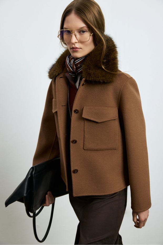 Belinda Women's Coat 122120062 CAMEL HAIR
