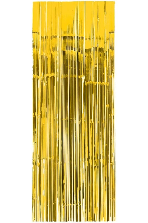 Yellow Sunshine Metallic Curtain 8ft