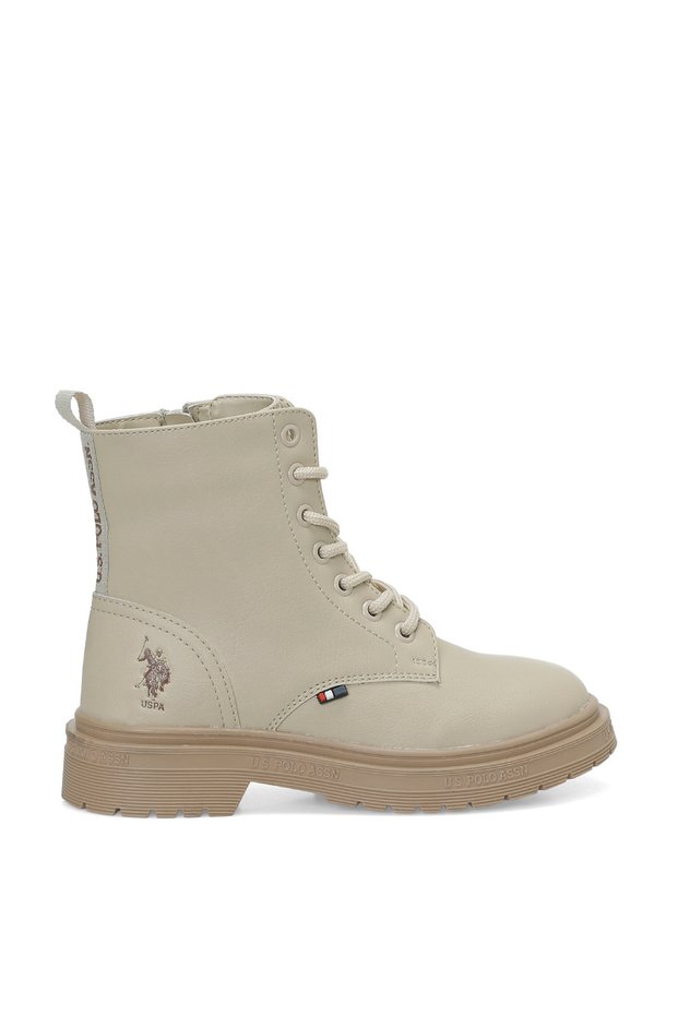TRENY JR Beige Girls' Biker Boots
