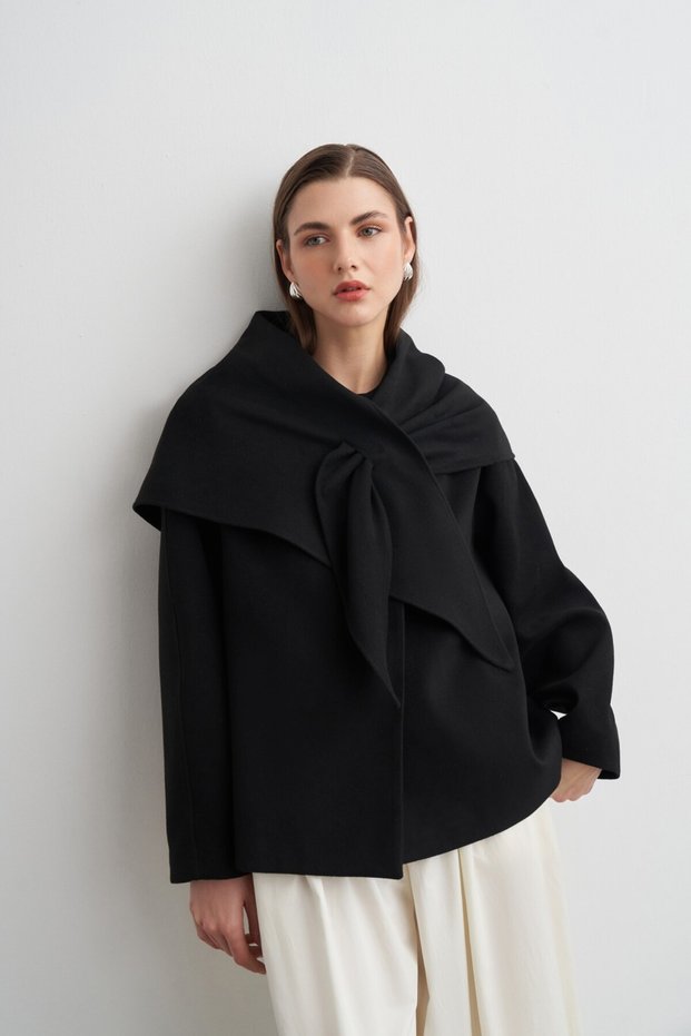 Short Cashmere Jacket Black