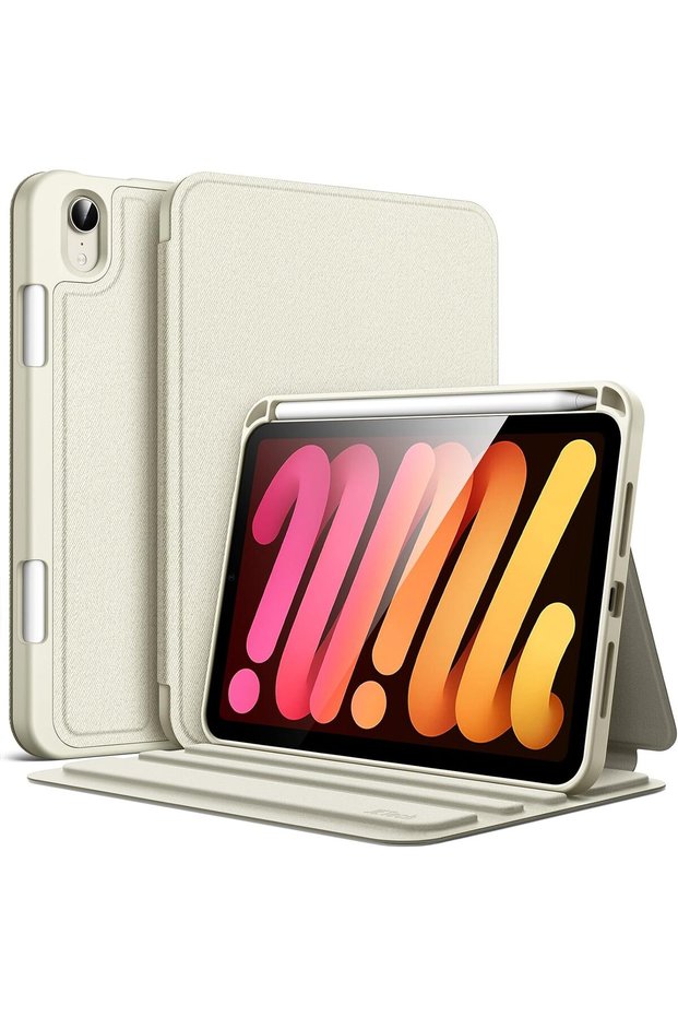 حافظة فوليو لجهاز iPad mini A17 Pro/الجيل السادس (2024/2021)، ستارلايت
