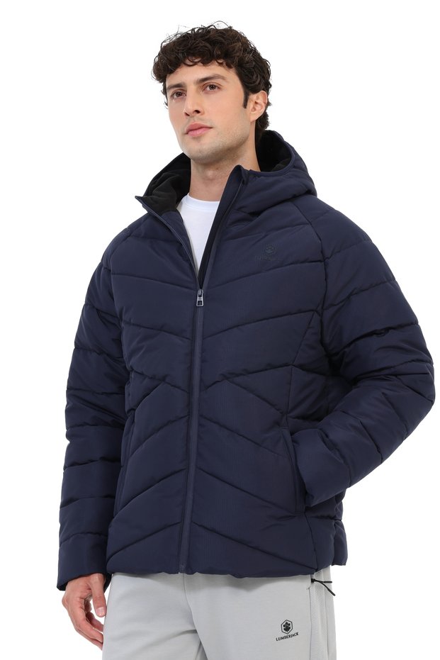 Men's Short Navy Blue Coat, Large - ADALBERT COAT
