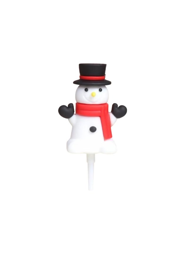 Silicone New Year's-Themed Cake Topping Decorations, 50 Snowmen, Set 2
