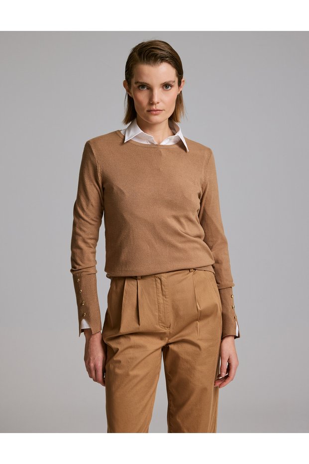 Camel Slim Fit Basic Sweater 50331289-VR015