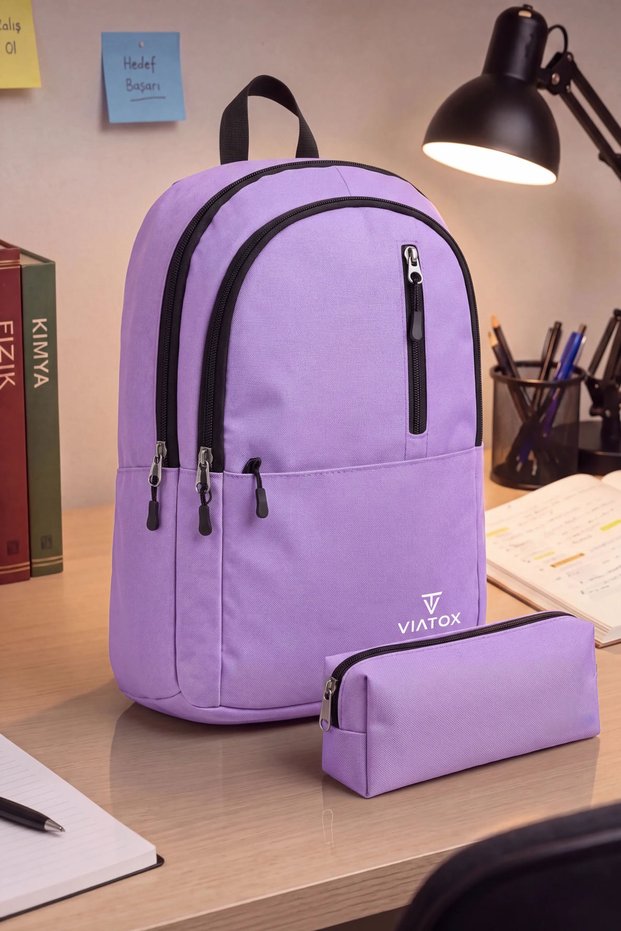 LS-2034 Unisex Backpack with Pen Pockets, Multiple Compartments, Large Capacity, Breathable, Orthopedic Back Support—for High School, Middle School, and Elementary School—LILA