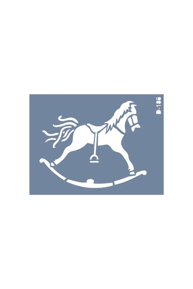 D186 Rocking Horse Modal D Series Stencil 15x20 cm
