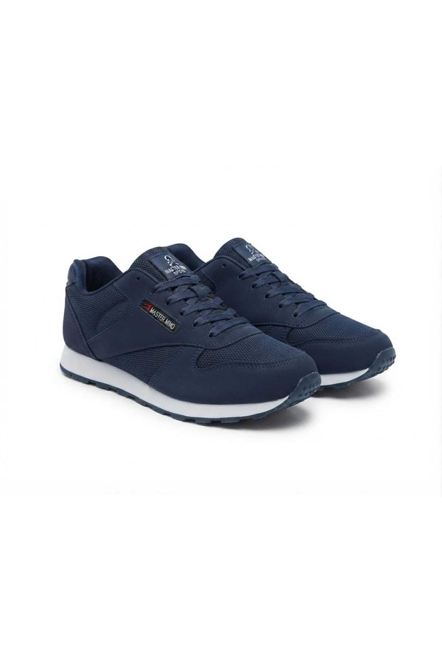 Men's Navy Blue Lace-Up Breathable, Comfortable, Soft Sole Sneakers