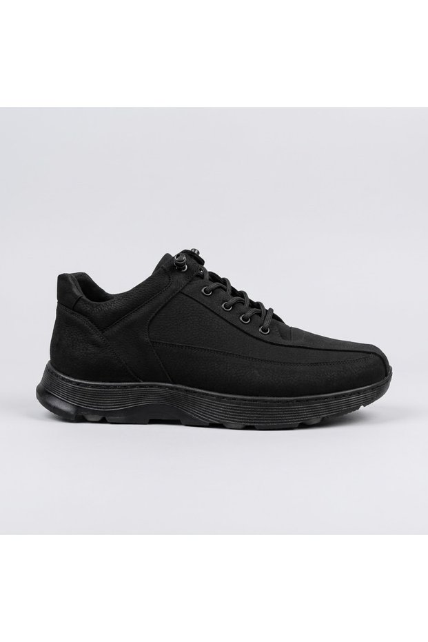 (Modesa) Genuine Leather Inside and Out, Lightweight and Comfortable Casual Men's Shoes, BLACK