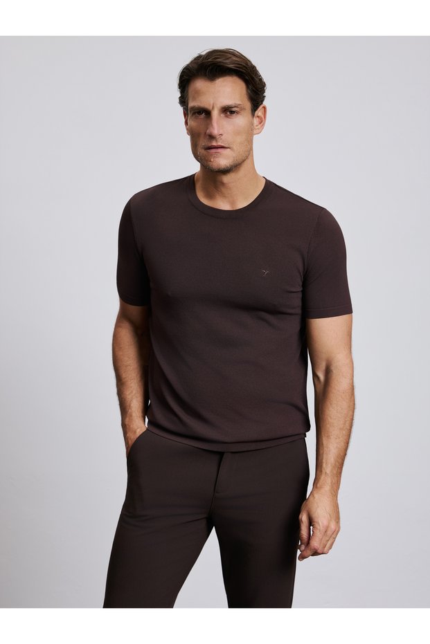 Brown Slim Fit Sweater 50331824-VR029