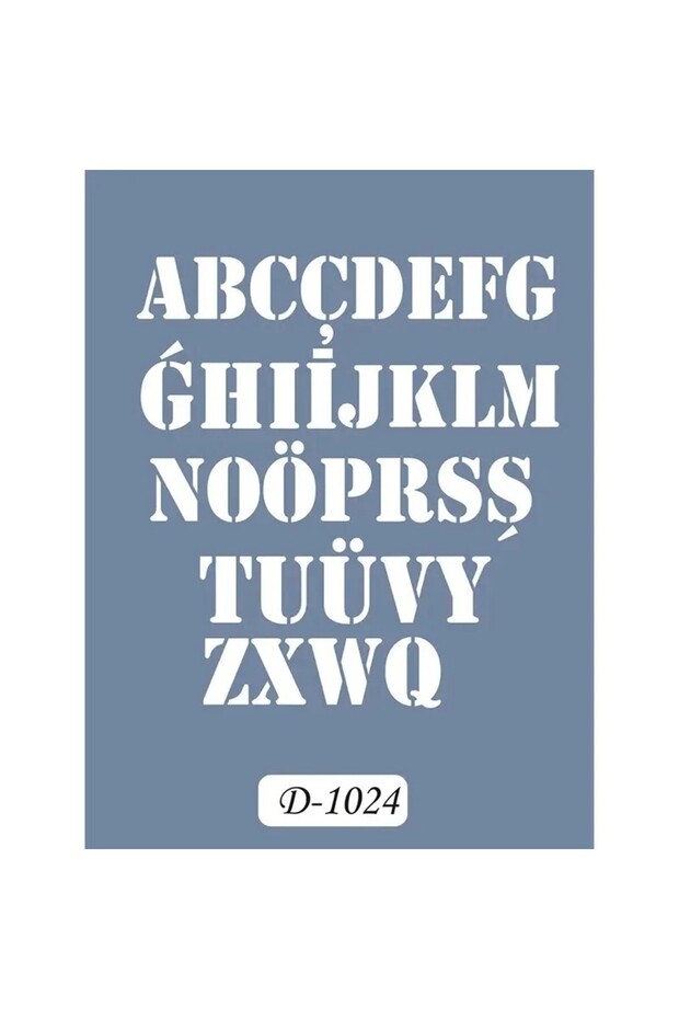 D1024 Alphabet Model D Series Stencil 15x20 cm