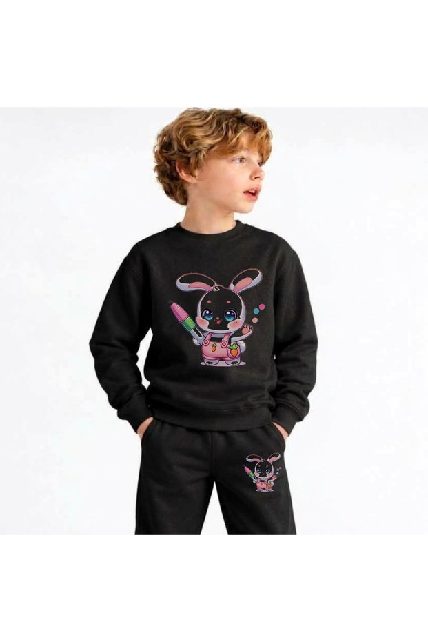 Team Sweatshirt - boyamatavsan - Printed for Girls, Boys, and Kids - Crew Neck with Men’s Collar