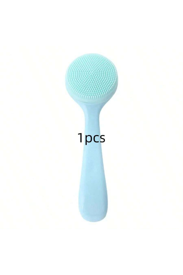 1Pc-Blue 1/3/6Pcs Silicone Facial Cleansing Brushes Set - Gentle Exfoliating, Deep Cleaning, Makeup