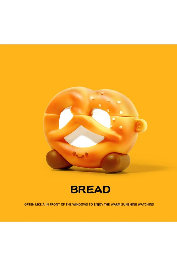 For AirPods 4 Bread 01 3D Chocolate Cookies Bread Case For AirPods 1 2 3 4 5 Pro Cartoon Cute Earpho
