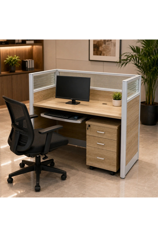 Compact office desk with a practical elegant design 120cm
