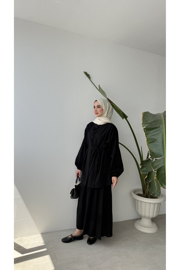 NORA TWO-PIECE SET - BLACK
